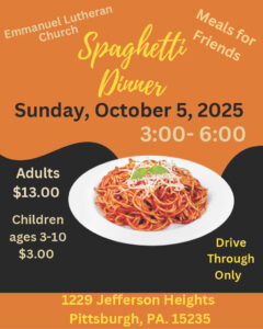 Spaghetti dinner 2025 flyer